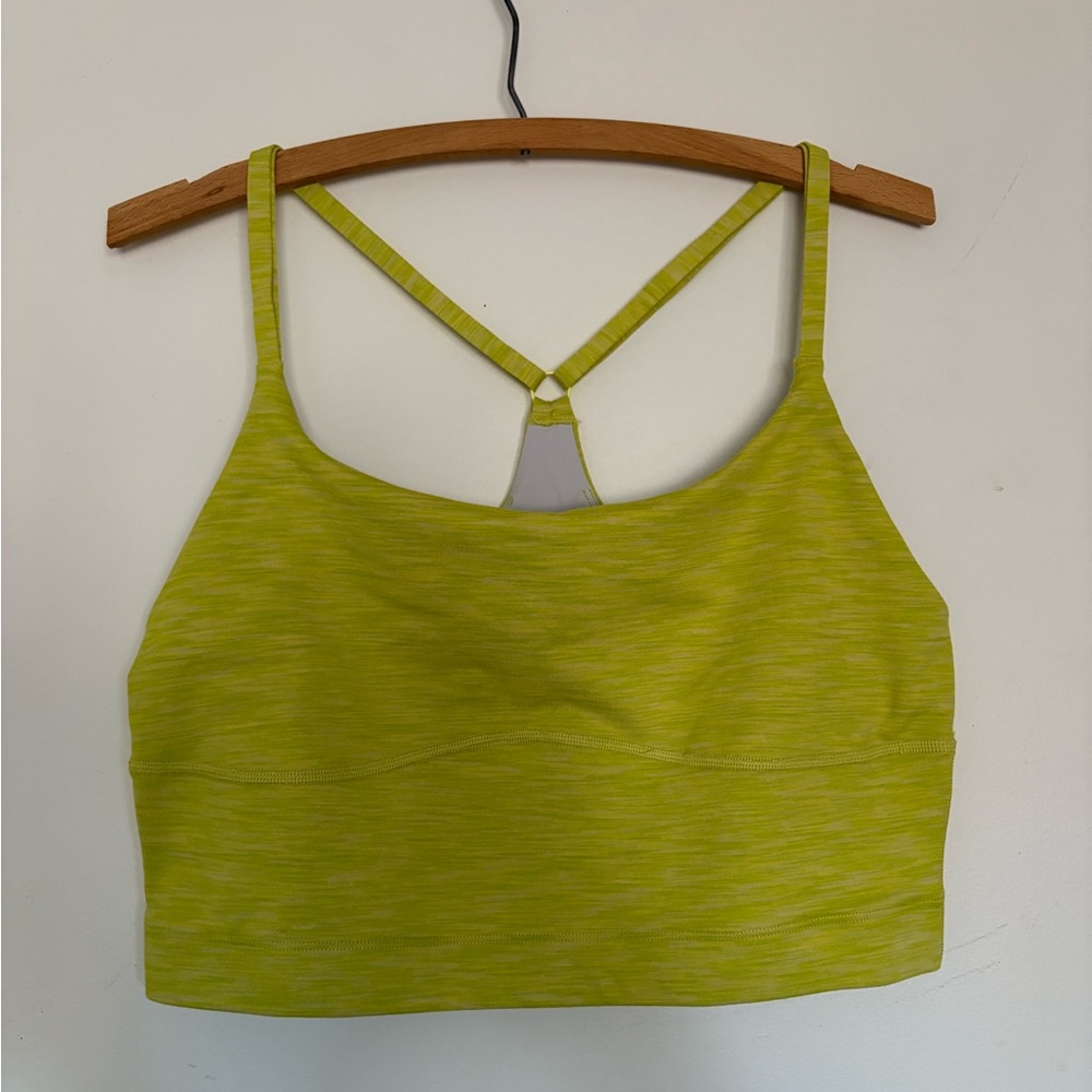 Lime Green Strappy Sports Bra